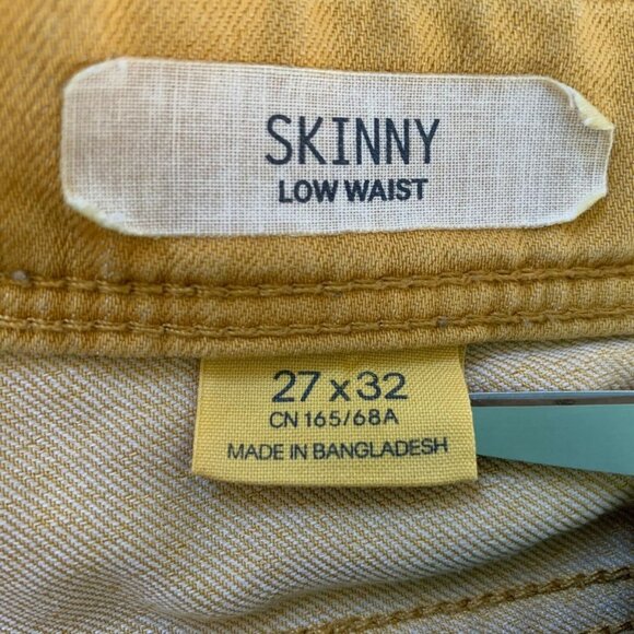 H&M Light Weight Skinny Gold Jeans 27 - Picture 3 of 7